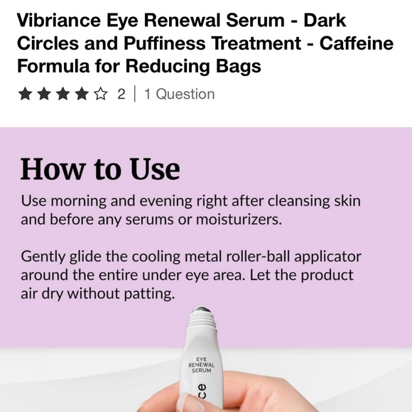 🆕 Vibriance Eye Renewal Serum. 0.5 FL OZ.  Brand New in Box - Picture 3 of 9